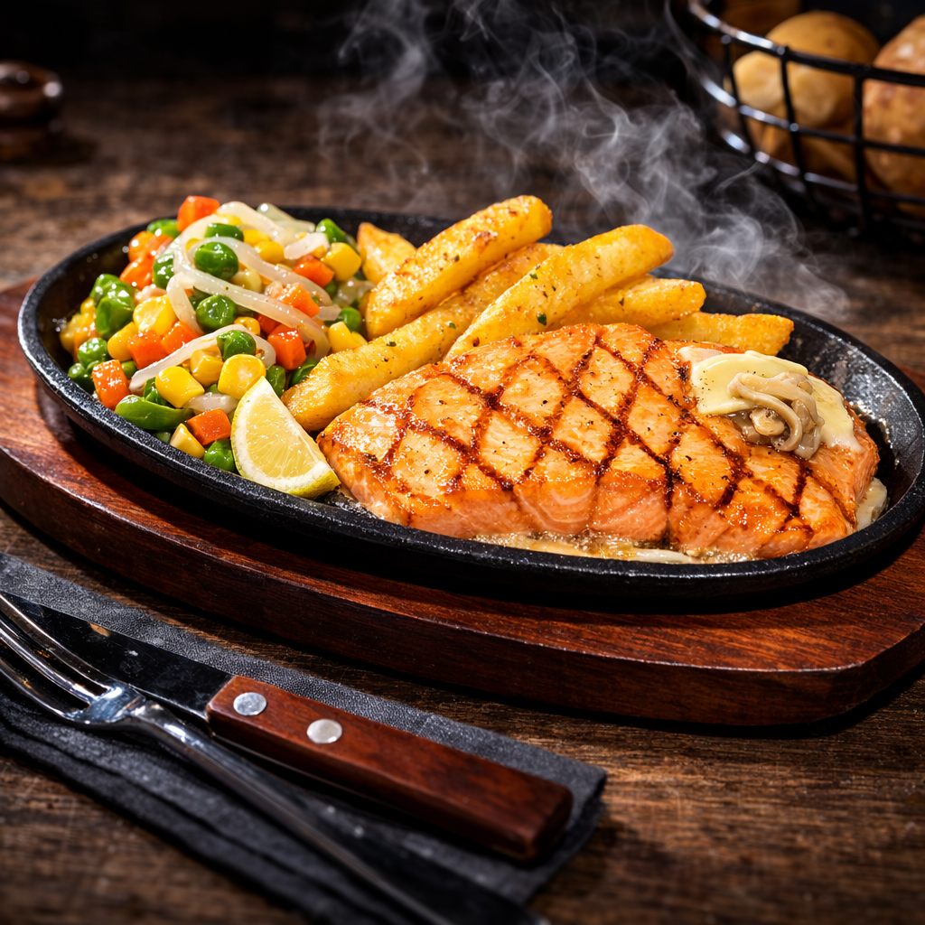 Grilled Salmon 180 Gr Steak 21